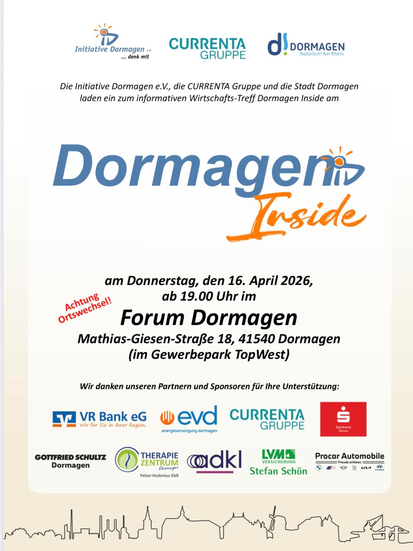 Vollständige Veranstaltungsankündigung für Dormagen Inside im Forum Dormagen